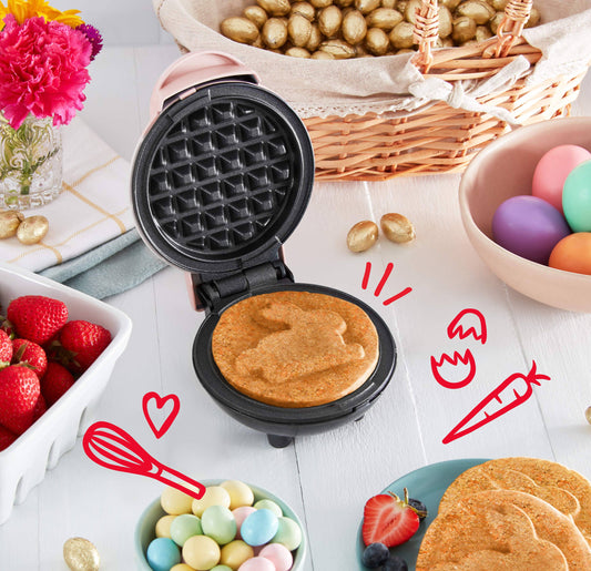 Carrot Cake Bunny Mini Waffles