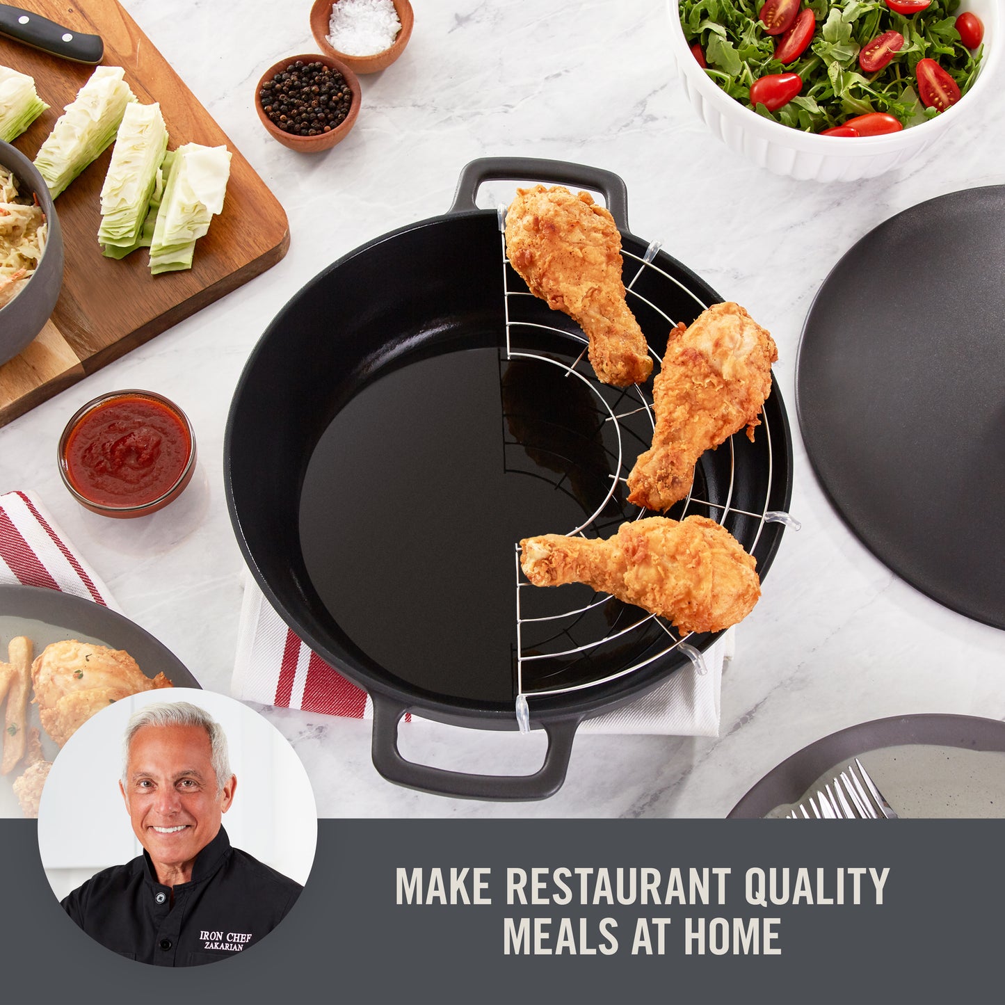 4.5 Qt. Nonstick Cast Iron Braiser cookware Zakarian by Dash