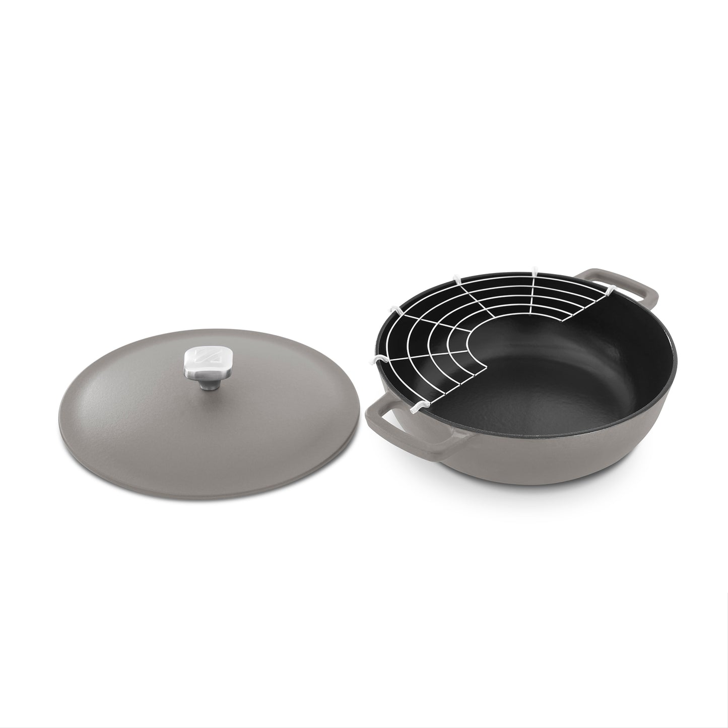 4.5 Qt. Nonstick Cast Iron Braiser cookware Zakarian by Dash Cool Grey
