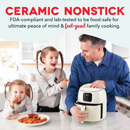 Ceramic Nonstick Tasti-Crisp Digital Air Fryer 2.6 Qt. Air Fryer Dash
