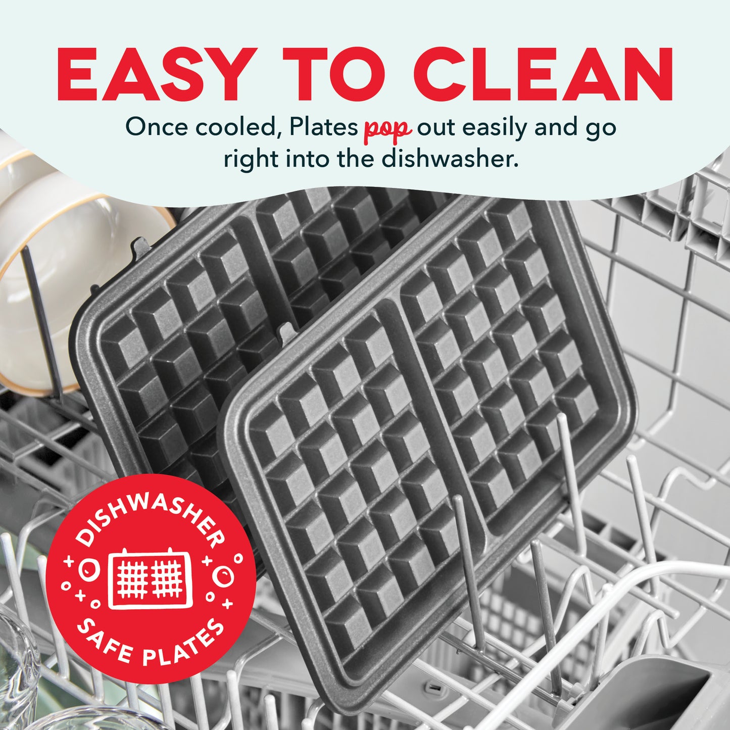Flex Press Grill System 2pc Plate Pack Waffle Dash