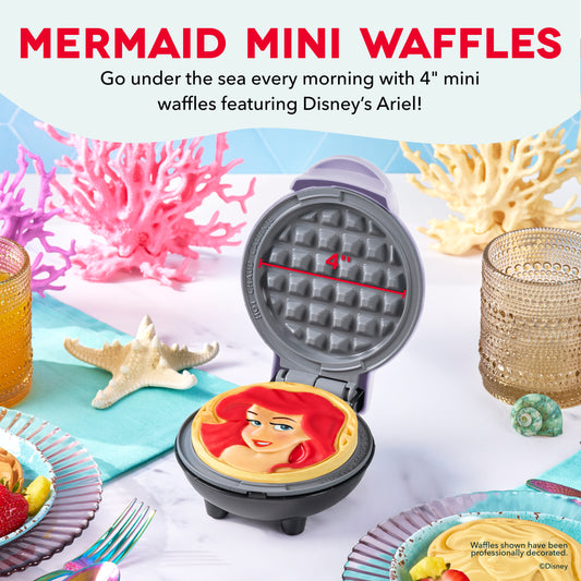 Ariel Mini Waffle Maker mini makers Disney | Dash