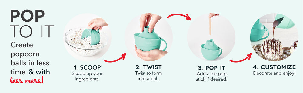Pop to it in 4 steps just scoop, twist, pop it, and customize. 