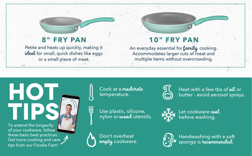 Dream Green Recycled Aluminum 8"/10" Fry Pan Set