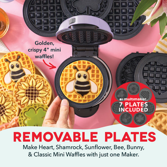MultiMaker® Mini System with Removable Plates: Waffle & Griddle mini makers Dash
