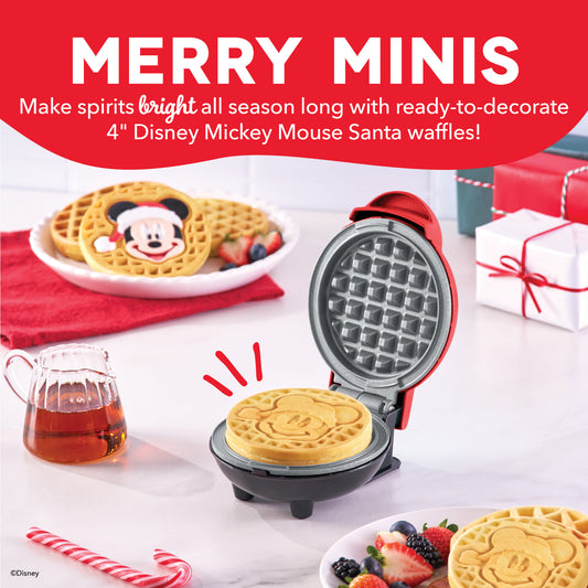 Mickey Mouse Santa Mini Waffle Maker mini makers Disney | Dash