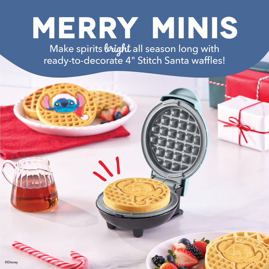 Stitch Santa Mini Waffle Maker mini makers Disney | Dash
