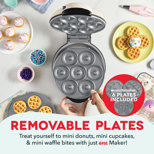 MultiMaker® Treat Maker System: Waffle Bite, Mini Donut, Mini Cupcake Waffle Maker Dash