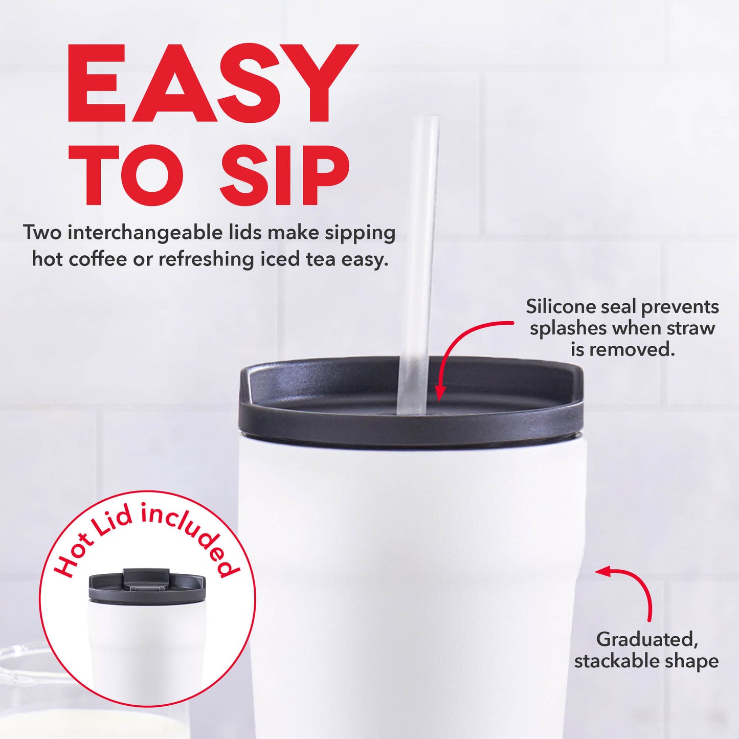 2-in-1 Spill-Proof Insulated Tumbler Tools and Gadgets Dash   