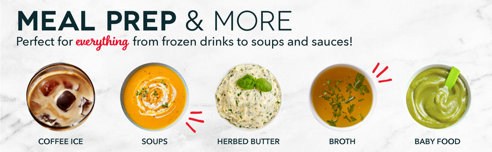 Perfect for everything from coffee ice to soups, herbed butter, broth, and baby food. 