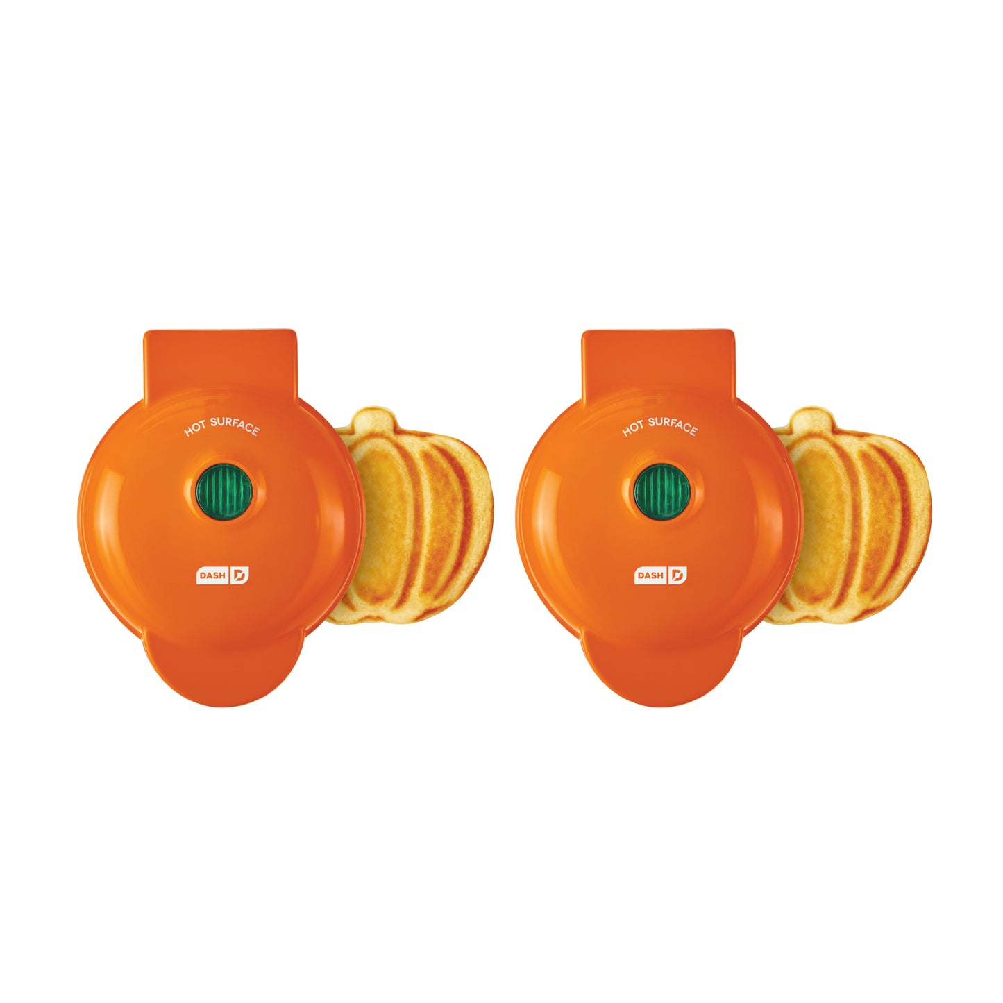 Pumpkin Mini Waffle Maker mini makers Dash Two-Pack Orange 