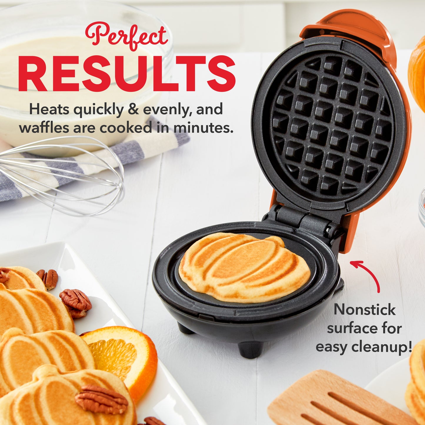 Pumpkin Mini Waffle Maker mini makers Dash   