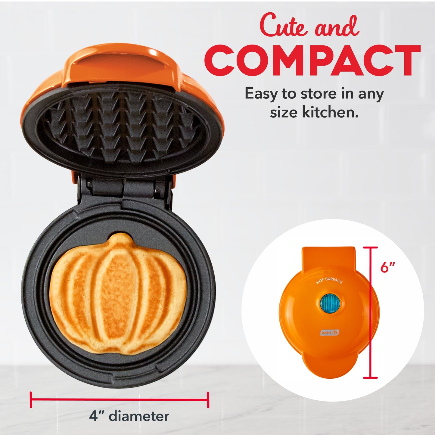 Pumpkin Mini Waffle Maker mini makers Dash   