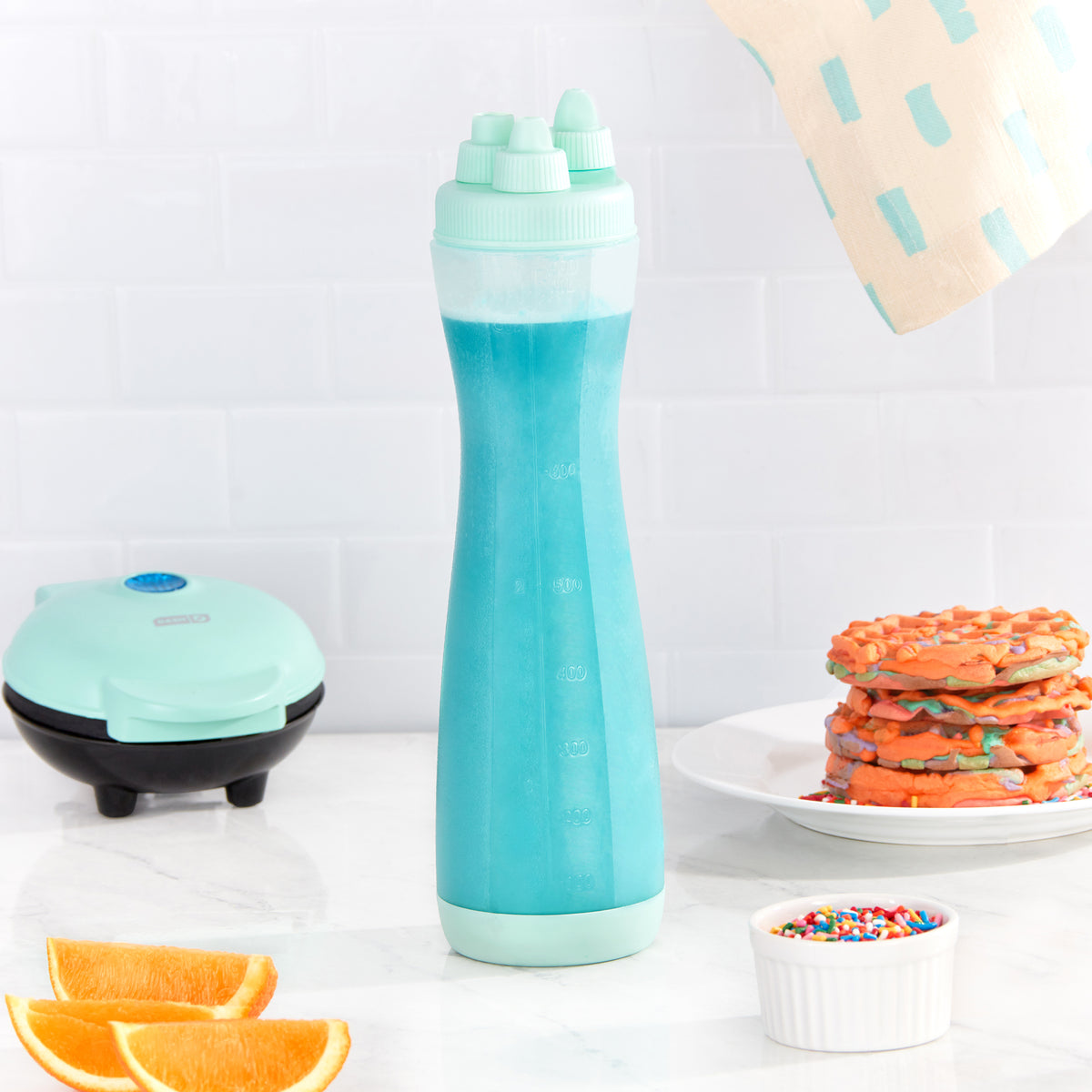 Mini Star Waffle Batter Bottle Bundle Waffle Maker Support