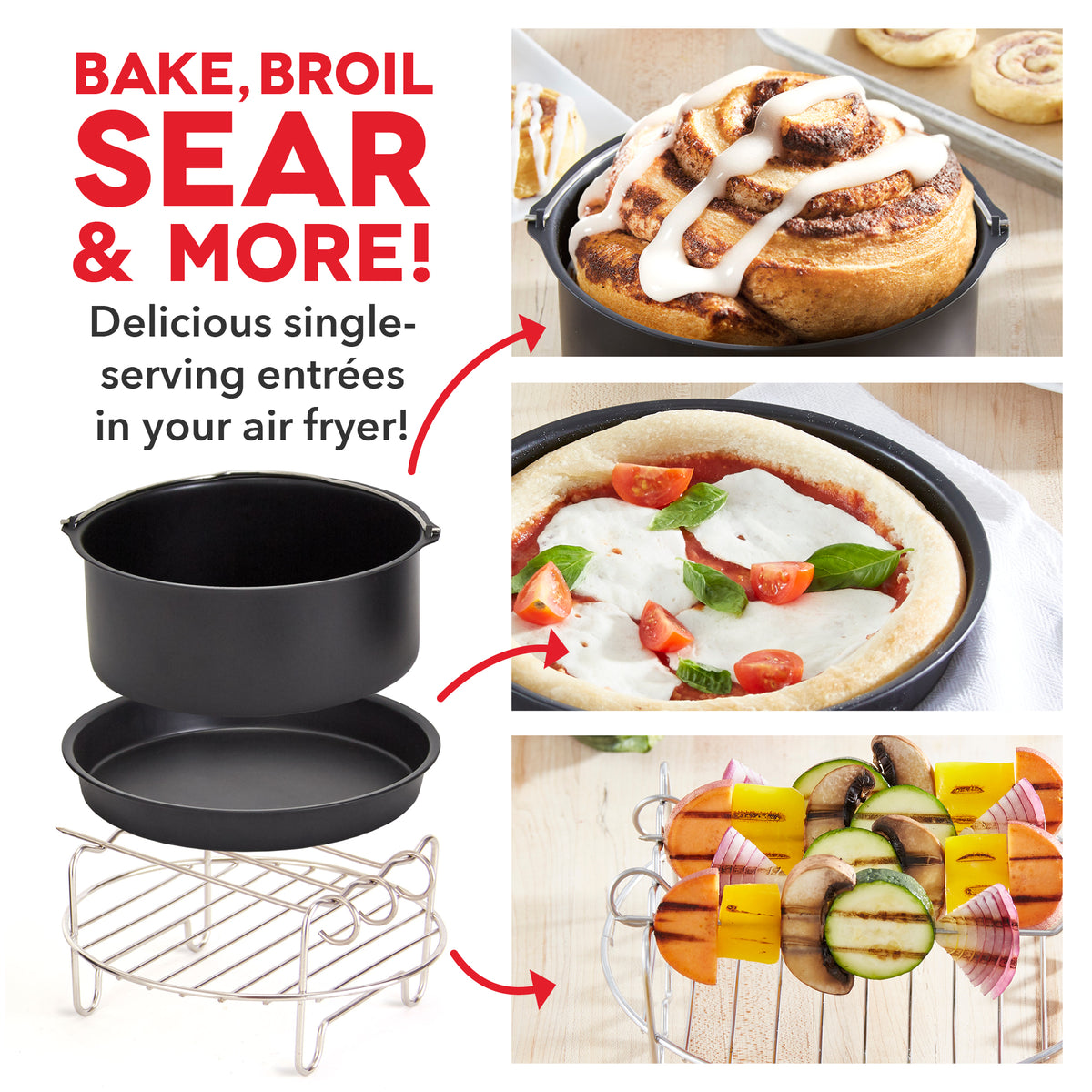 3QT Air Fryer Accessories Parts & Accessories Support