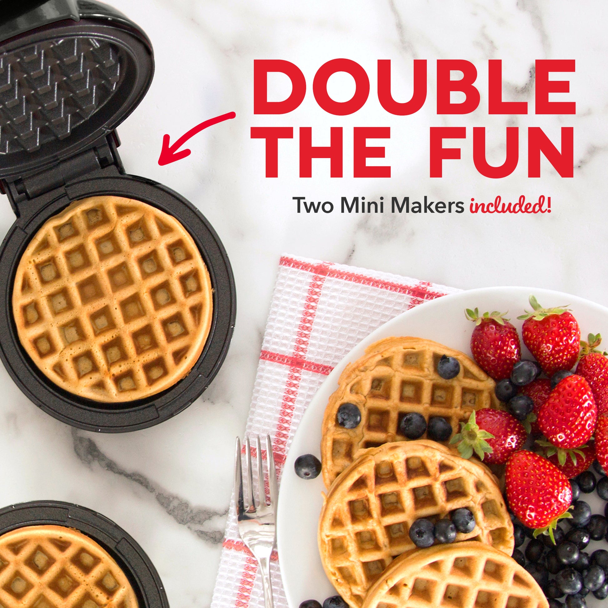 Mini Waffle Maker 2-Packs mini makers Dash   