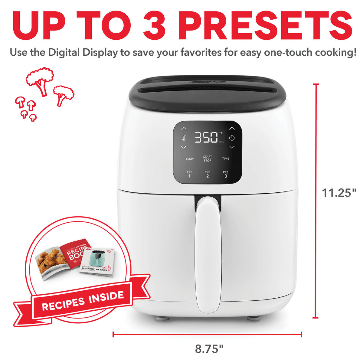 Digital Tasti-Crisp™ Air Fryer 2.6QT Air Fryer Dash