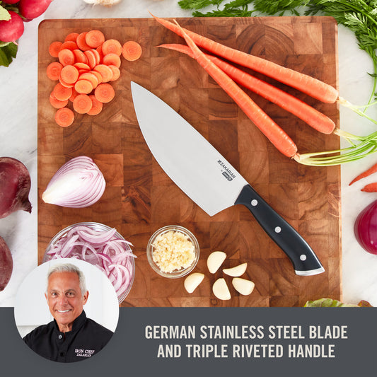 7" Rocking Chef Knife with Sheath Craft Knife Blades Zakarian by Dash