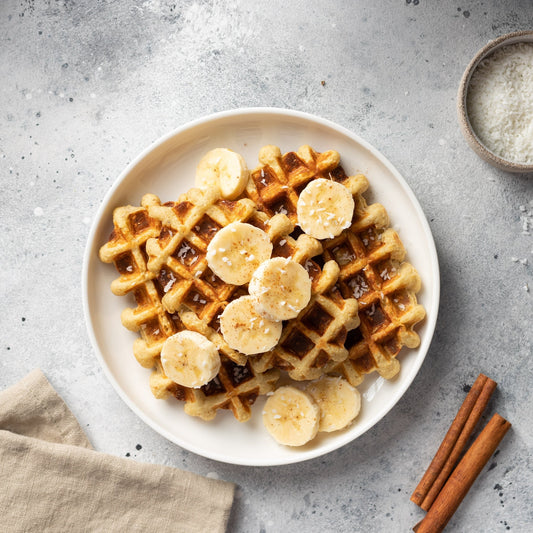 Walnut Banana Bread Waffles