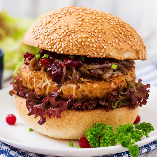 Turkey Burger with Caramelized Onions