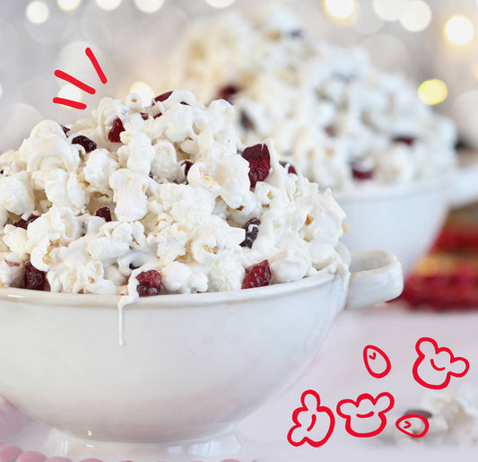 White Chocolate Holiday Popcorn Munch