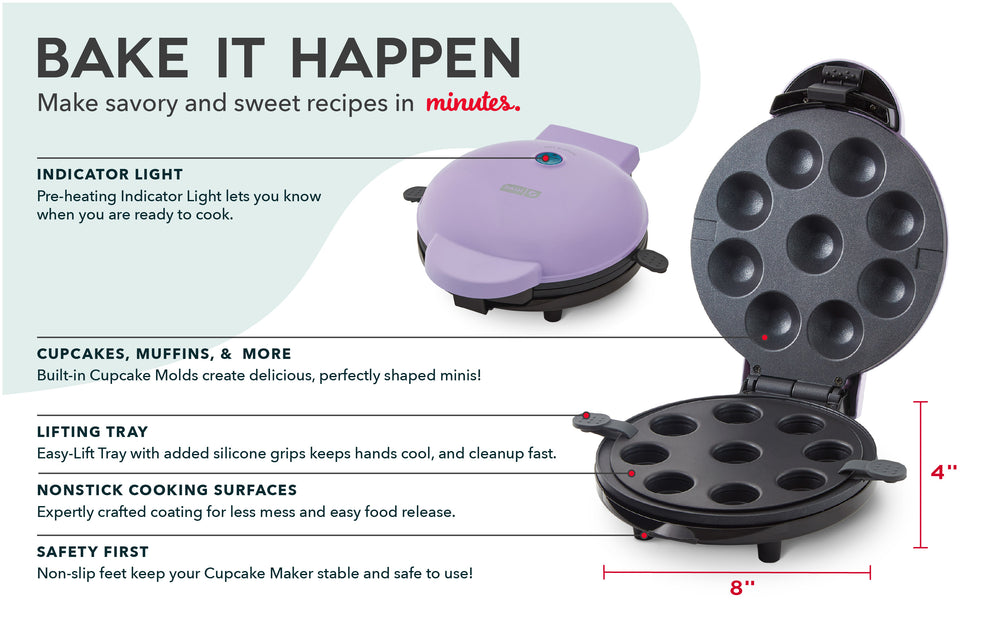New @DASH Mini Cupcake Maker😍 Recipe is pinned📍Receta anclaclada en , mini cupcakes maquina