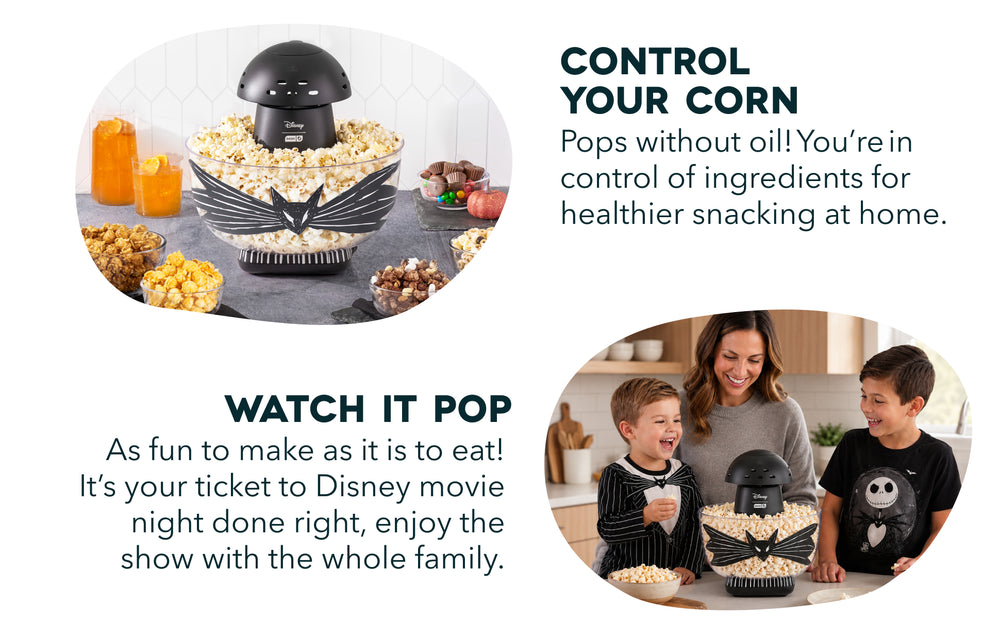 Disney | Dash Jack Skellington Popcano Popcorn Maker pops oil-free snacks for family movie night