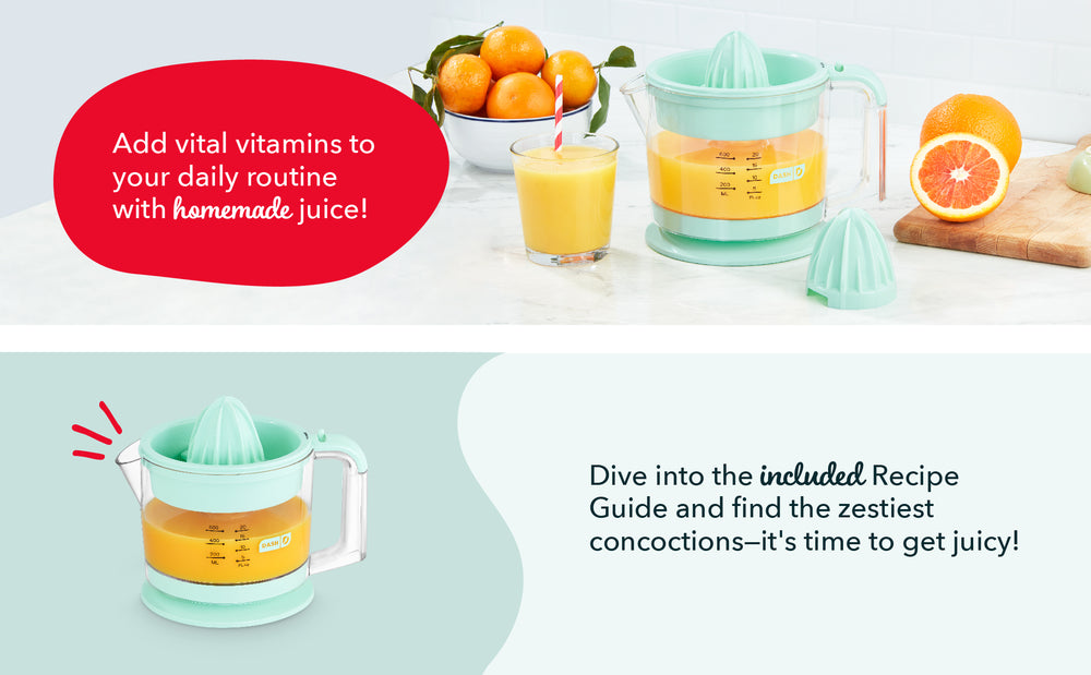 Dual Citrus Juicer has pulp control and simple setup. Un-process your juice and know your ingredients for fresh and healthy juice.