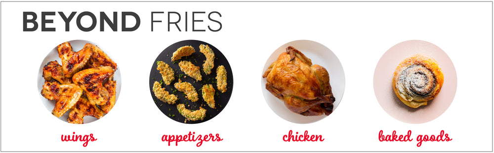 Go beyond fries and whip up wings, appetizers, chicken, and baked goods with the Compact Air Fryer.