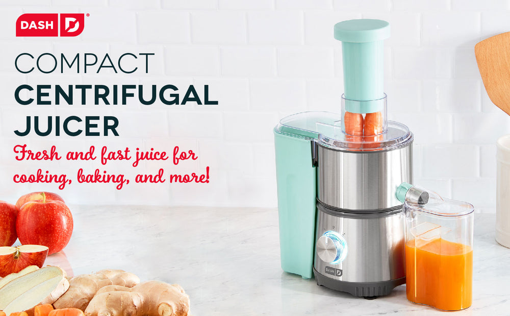 The Compact Centrifugal Juicer makes fresh and fast juice for cooking, baking, and more.