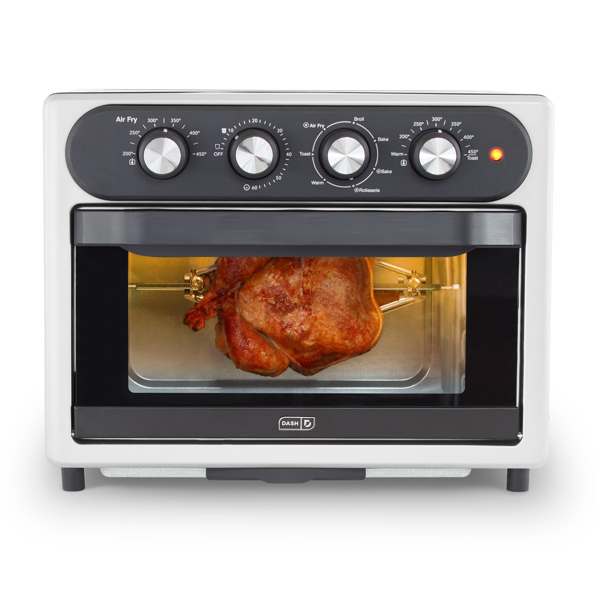 Chef Series Air Fryer Oven With Rotisserie 23L Toasters and Ovens Dash Stainless Steel