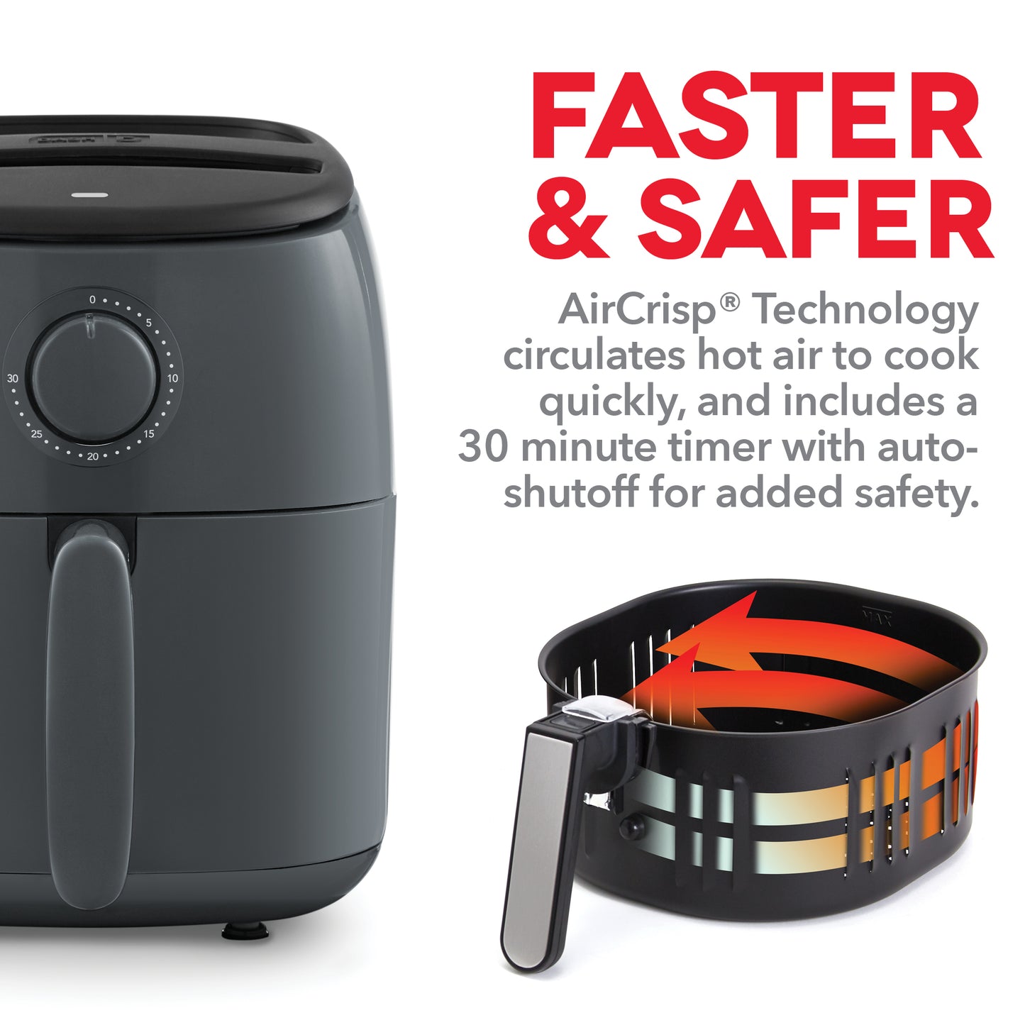 Tasti-Crisp™ Express Air Fryer 2.6 Qt. Air Fryer Dash   