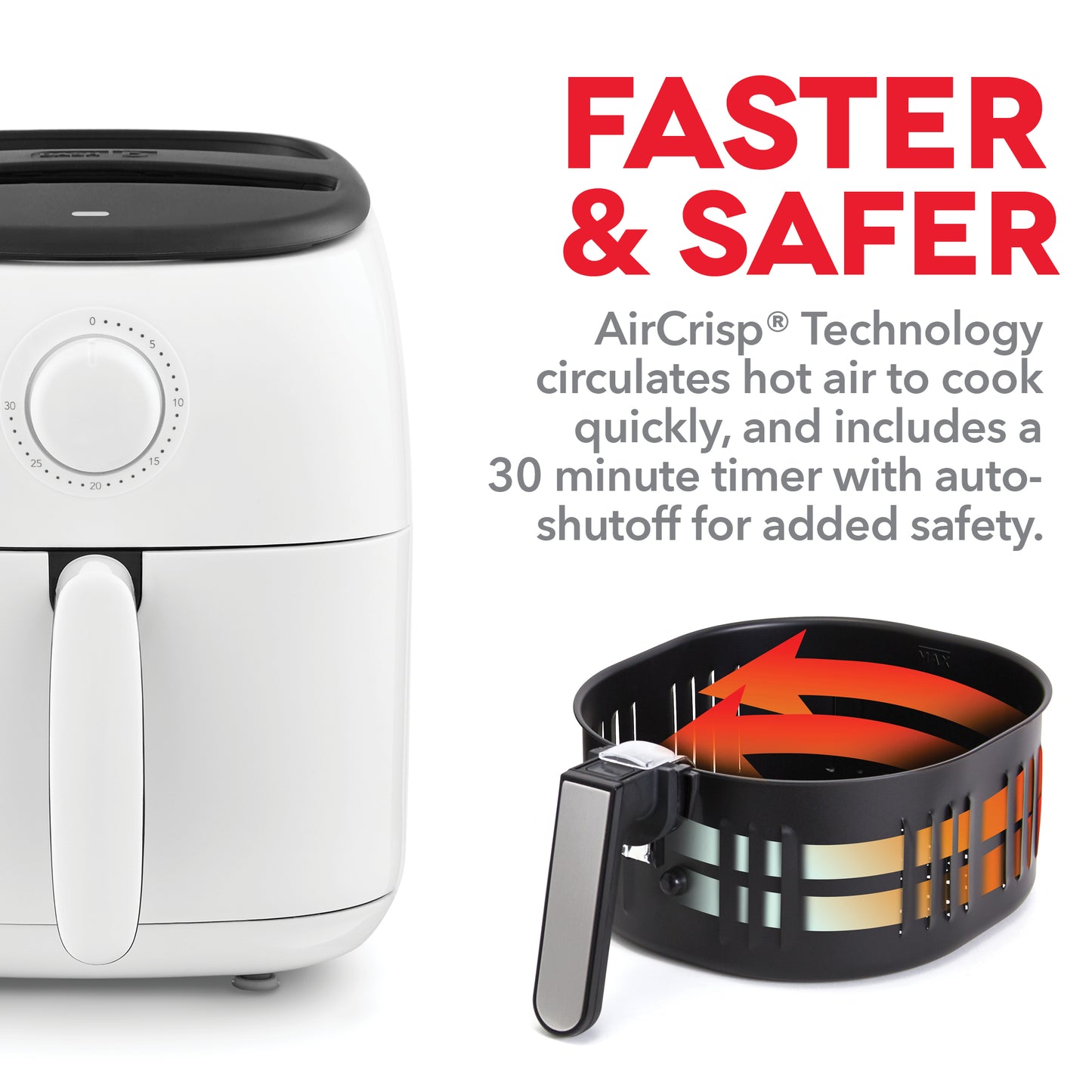 Tasti-Crisp™ Express Air Fryer 2.6 Qt. Air Fryer Dash   