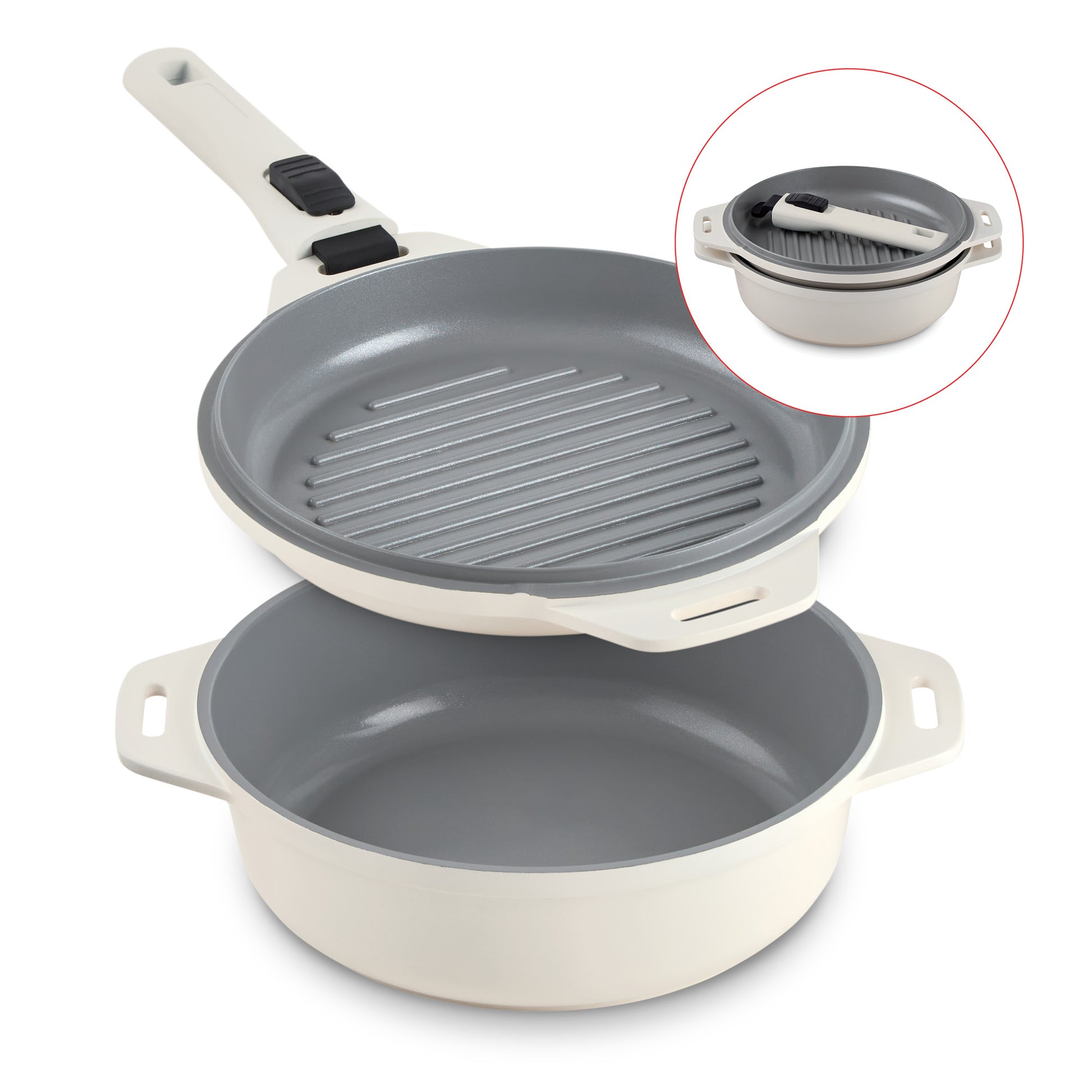 SmartStore™ 5-in-1 Multipurpose Nesting Cookware Set cookware Dash Cream  