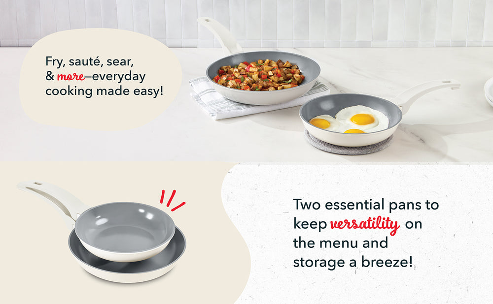 SmartStore™ 8" + 9.5" Nesting Fry Pan Set