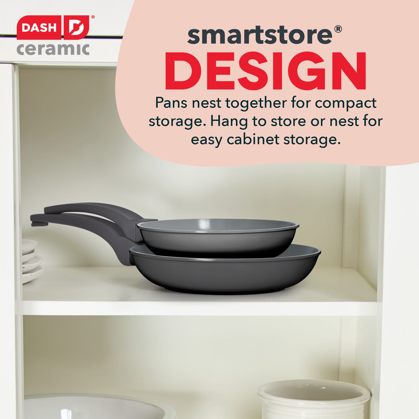 SmartStore™ 8" + 9.5" Nesting Fry Pan Set cookware Dash   