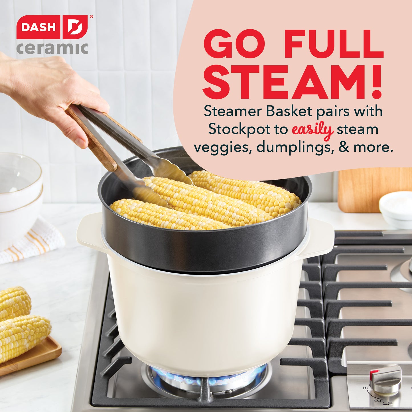 SmartStore™ 5.8qt MultiPot + Steamer Set cookware Dash   