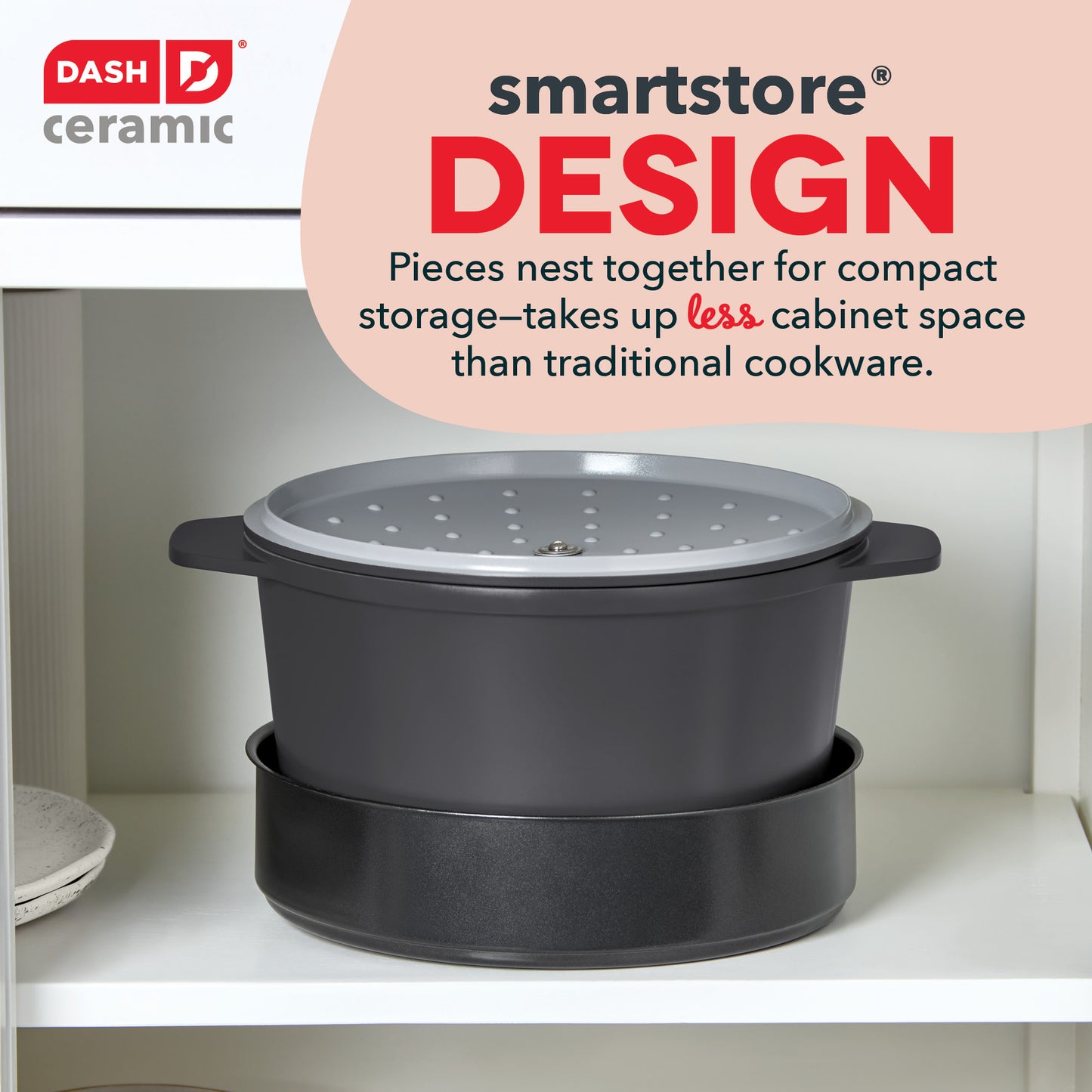 SmartStore™ 5.8qt MultiPot + Steamer Set cookware Dash   