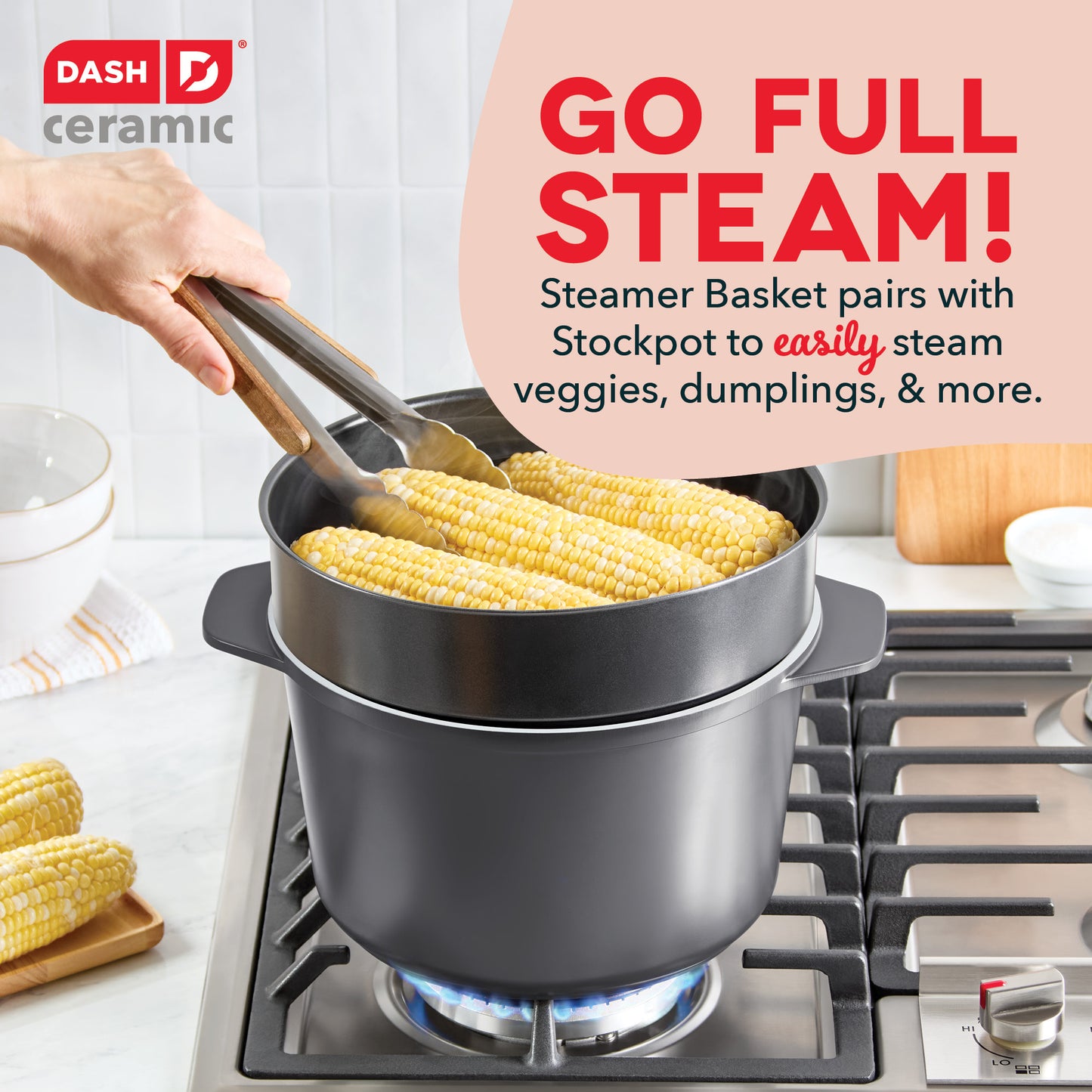 SmartStore™ 5.8qt MultiPot + Steamer Set cookware Dash   