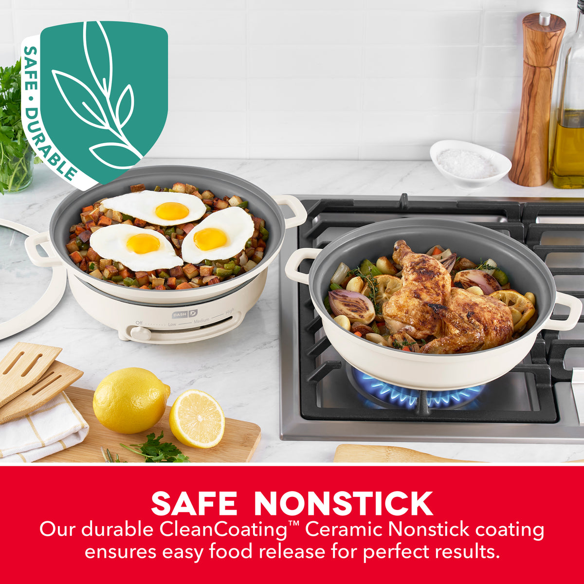 Stacks Ceramic Cookware Set with Electric Burner cookware Dash