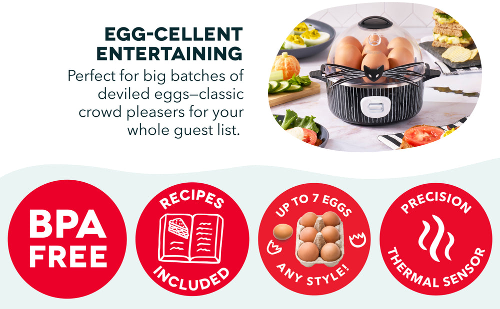 Disney | Dash Jack Skellington Rapid Egg Cooker makes up to 7 eggs with recipes and BPA-free parts