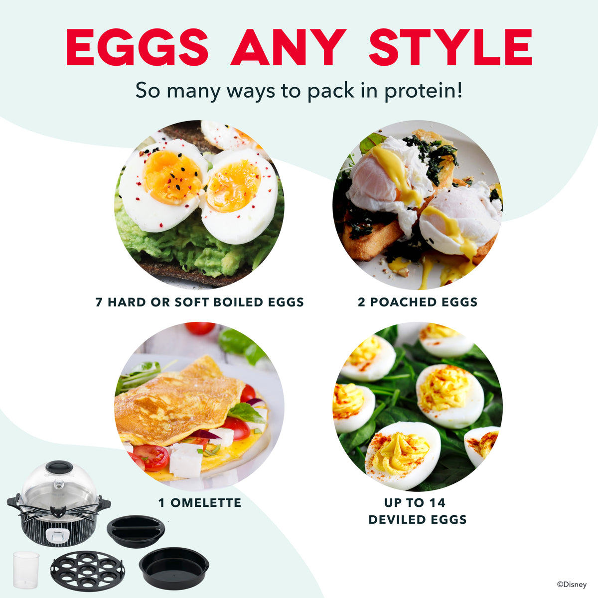 Rapid Egg Cooker egg-cookers Disney | Dash