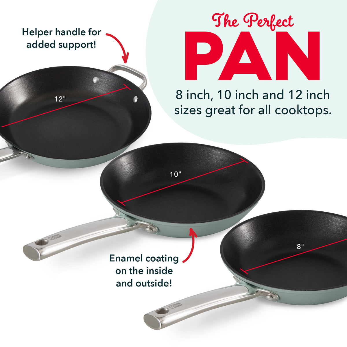 Lightweight Cast Iron Nonstick Pans cookware Dash