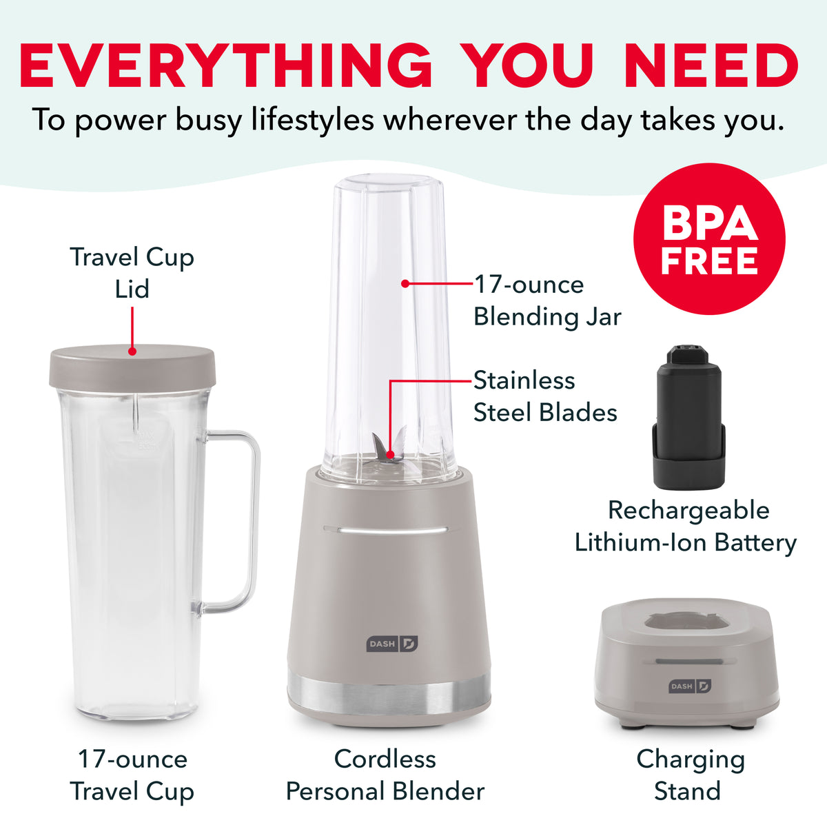 Cordless Personal Blender blenders Dash