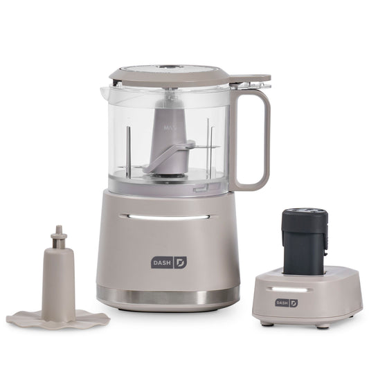 Cordless Food Chopper Food Processors Dash French Grey