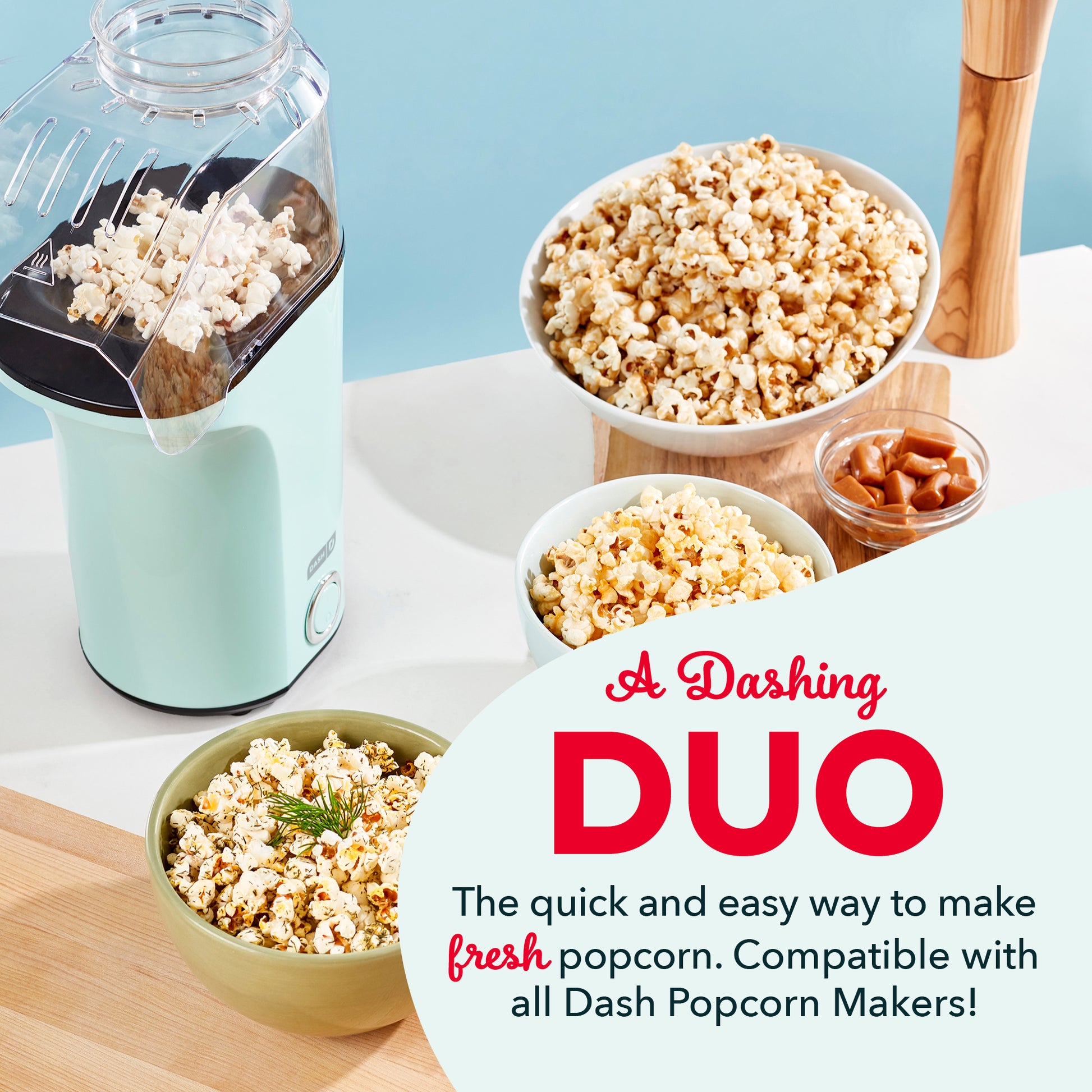 DASH Turbo POP Popcorn Maker Popping Corn Kernels Red Used No Accessories