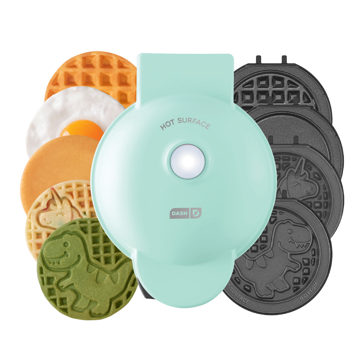 MultiMaker® Mini System with Removable Plates: Waffle & Griddle mini makers Dash Aqua Maker + 6 Plates
