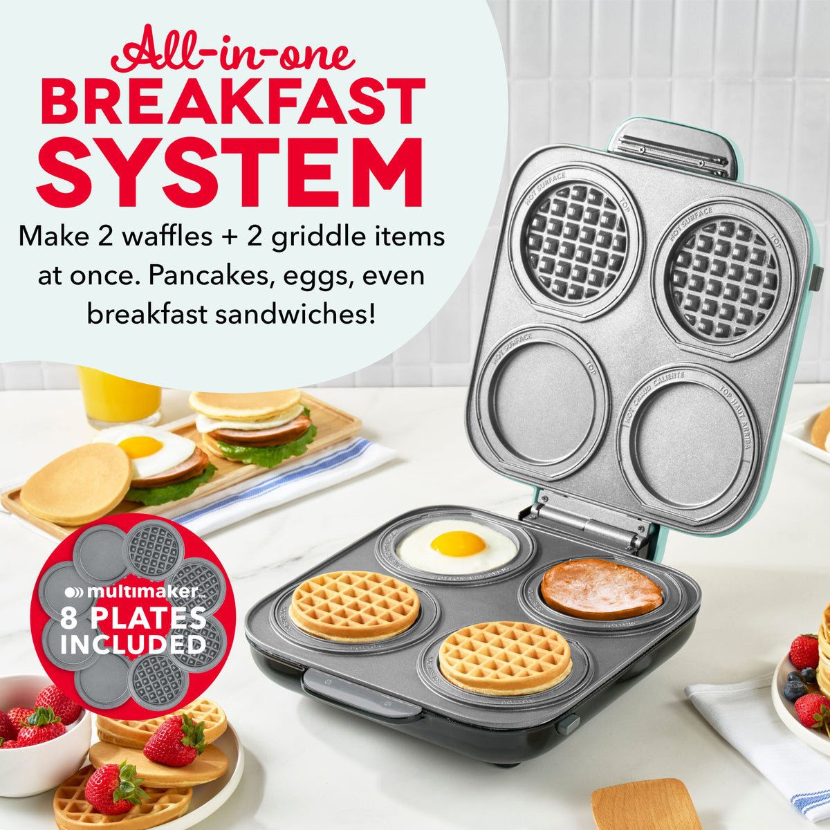 MultiMaker® Family Mini Maker System Waffle Maker Dash