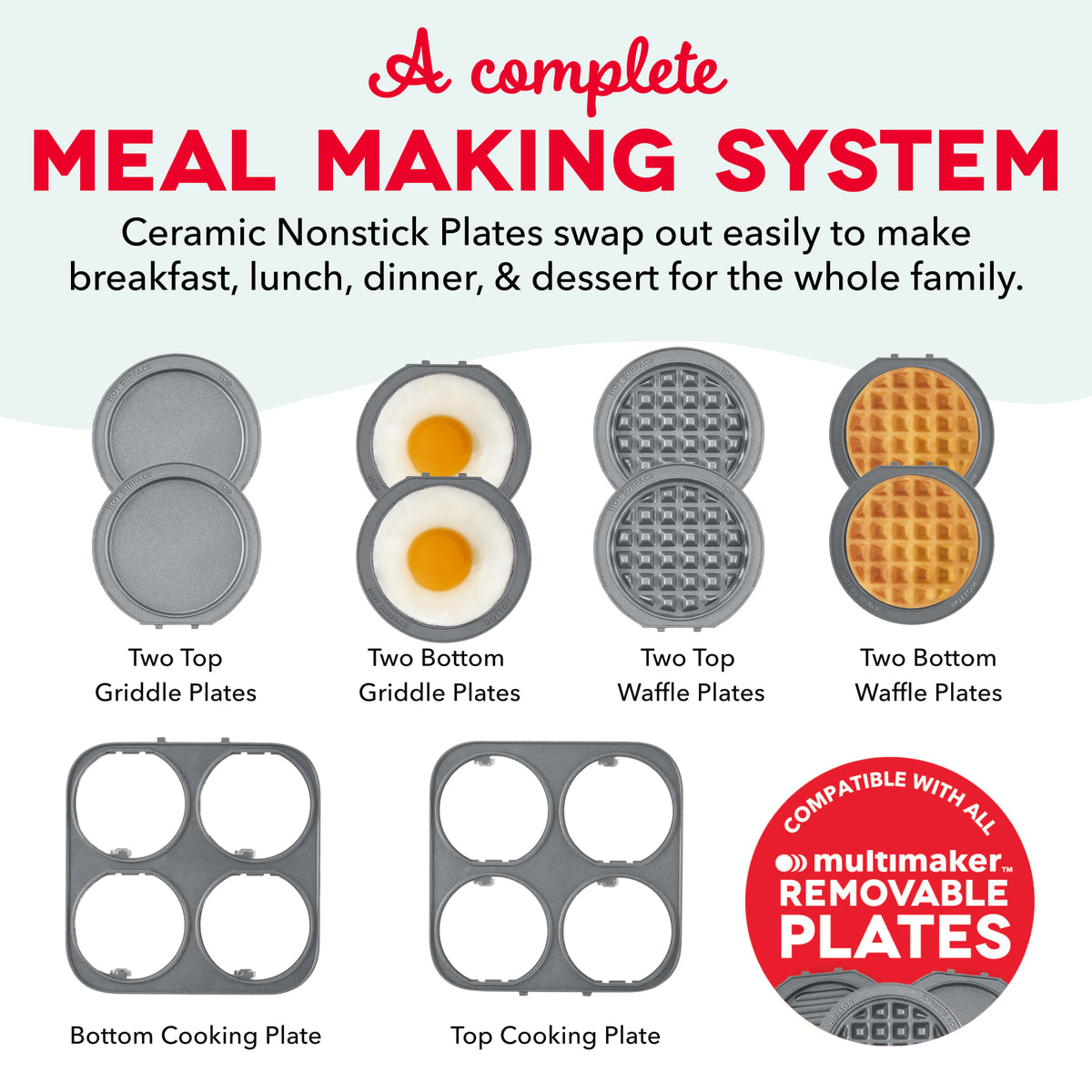 MultiMaker® Family Mini Maker System Waffle Maker Dash