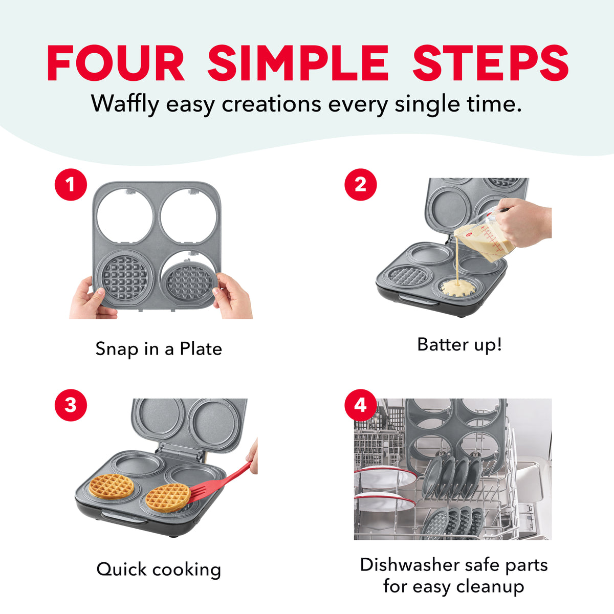 MultiMaker® Family Mini Maker System Waffle Maker Dash